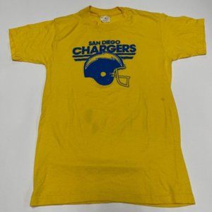 80’s Vintage San Diego CHARGERS Football T-SHIRT Sz M 80s Los Angeles LA RAMS